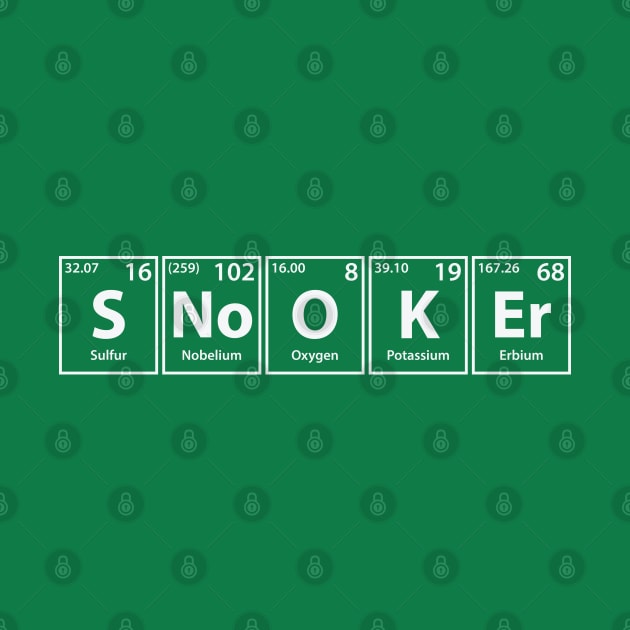 Snooker (S-No-O-K-Er) Periodic Elements Spelling by cerebrands