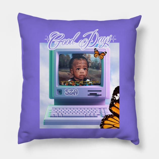 SZA - Good Days - Vintage - Purple Pillow by GFXbyMillust