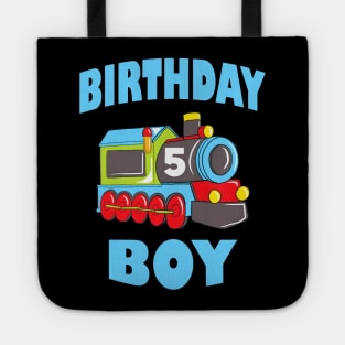 Kids Boys 5th Birthday Shirt, Birthday Boy, Kids 5 Years Old Tote