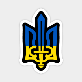 Ukrainian Trident Flag Magnet