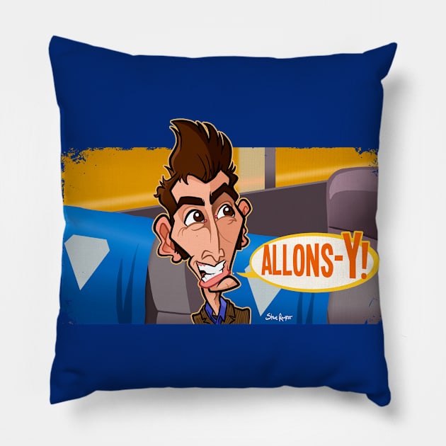 Allons-y Pillow by binarygod