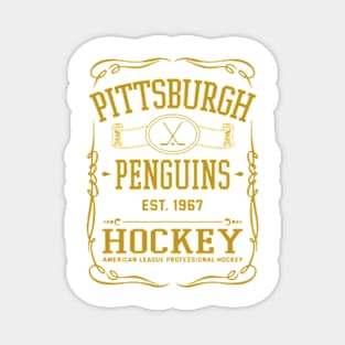 Vintage Penguins Hockey Magnet