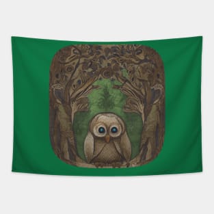 owl in a forrest Tapestry