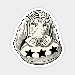 Football Hound Dog Magnet