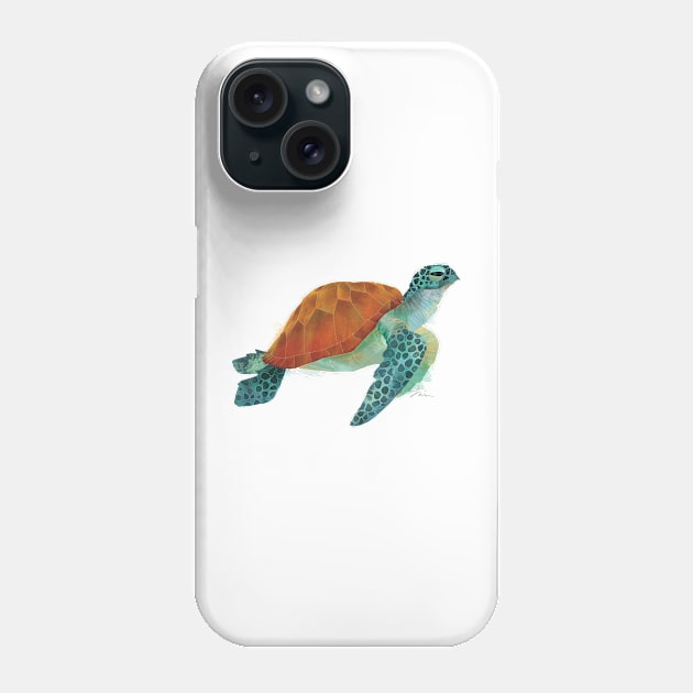 Green Sea Turtle - No Background Phone Case by TrevorIrvin