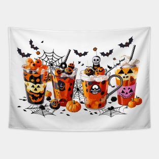 Halloween Coffee Cups Tapestry