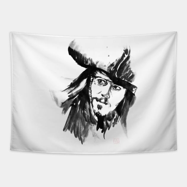 jack sparrow Tapestry by pechane