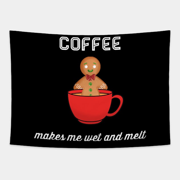 Gingerbread man coffee jacuzzi Tapestry by Grüberli