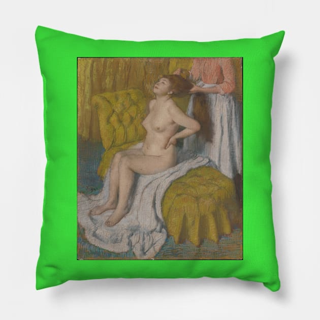 Woman Having Her Hair Combed Pillow by EdgarDegas