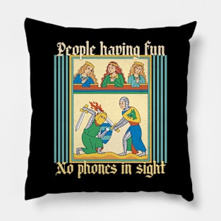 Funny Medieval History Buff Funny Pun Historian Teacher Pillow