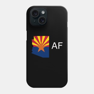 Arizona Flag State Outline AF (white) Phone Case