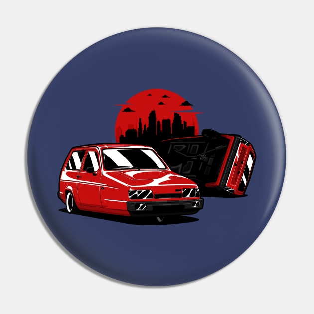 Red Reliant Robin Crash Pin by KaroCars