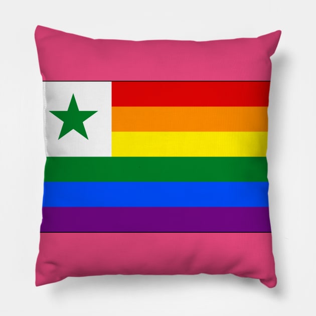 GLAT-a Esperanto-flago Pillow by dikleyt