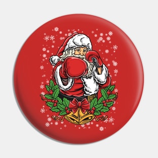 Christmas Santa Claus Boxer Boxing Pin