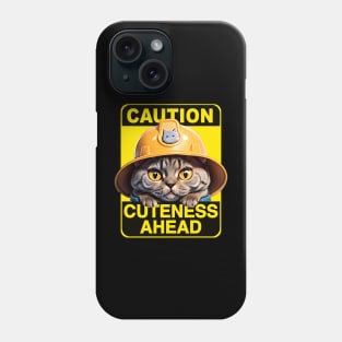 British Shorthair Cat Wearing Hardhat Phone Case