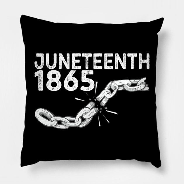 Juneteenth - Breaking Every Chain Afro American Black Power Pillow by Pizzan