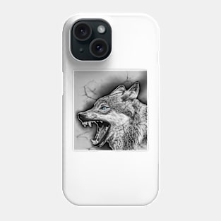 RAGING MAD WOLF Phone Case