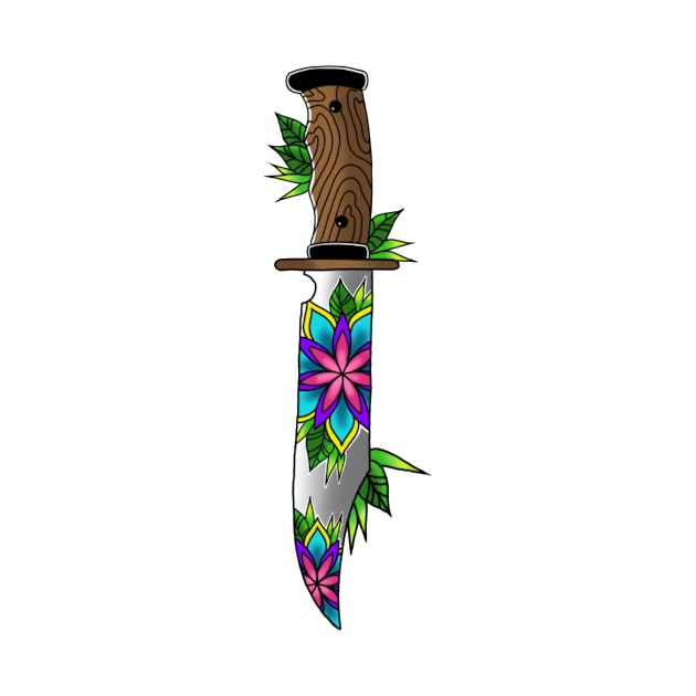 Floral Knife by violetinkx