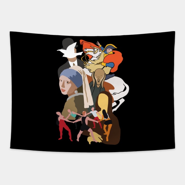 Famous Paintings Grouped Tapestry by isstgeschichte