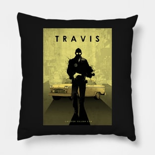 Travis Bickle- Checker Yellow - Car Legends Pillow