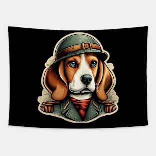 Beagle Soldier Tapestry