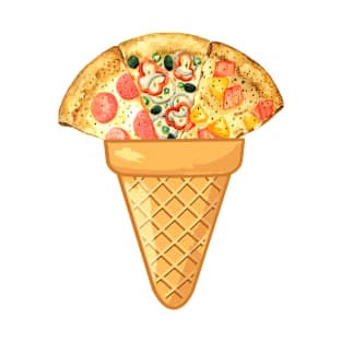 PIZZA ICE CREAM - THE THE WHOLE FAST FOOD COLLECTION - FUNNY JUNK FOOD  ICE CREAM DESIGNS T-Shirt