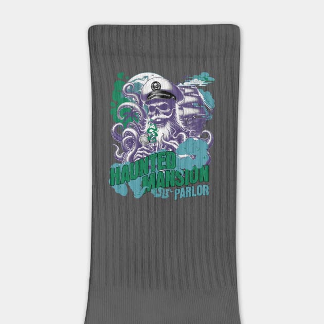 Distressed Vintage Look Haunted Mansion Parlor Aboard the Treasure Cruise Ship by Joaddo