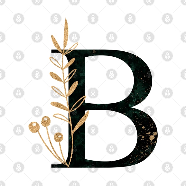 Marble Monogram B Letter B by MysticMagpie