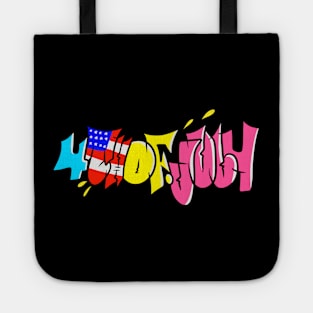 throw up 4th of july Tote