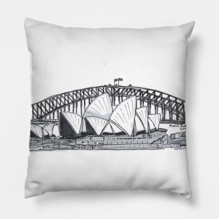 Sydney Harbour Bridge and Opera House Pillow