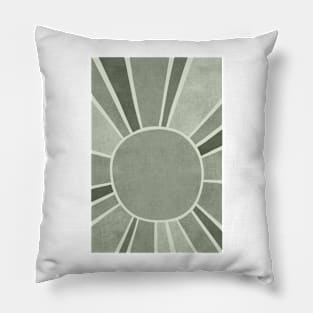 Sage green sun Pillow