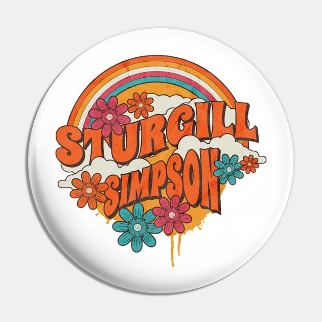 Retro Rainbow - Sturgill Simpson Pin by sansxart