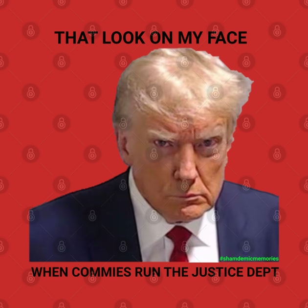 trump mug shot meme design by @r3VOLution2.0music