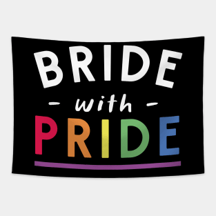 Bride with pride rainbow Tapestry