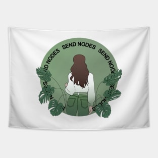 Send Nodes Plant Girl Tapestry