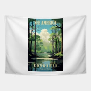 Congaree National Park Travel Poster Tapestry