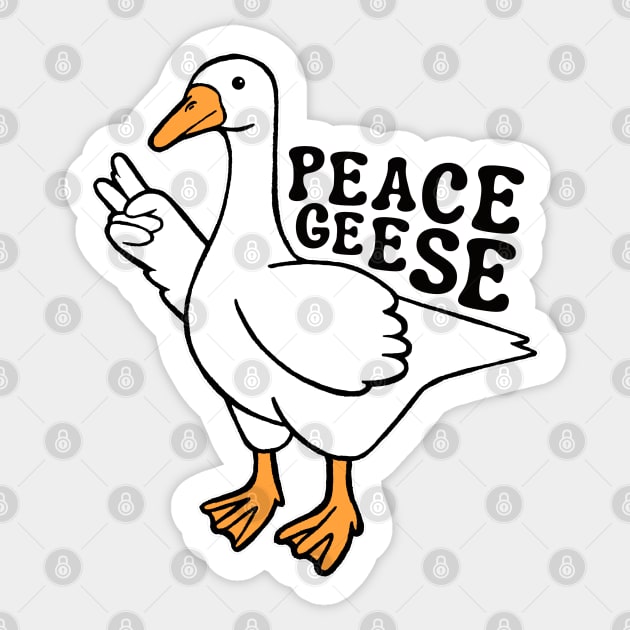 Peace Was Never an Option Untitled Goose Game Sticker or 