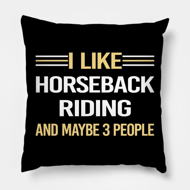 3 People Horseback Riding Horse Riding Pillow by symptomovertake