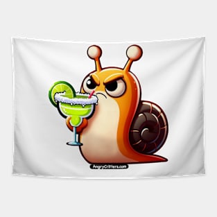 Angry Critters - Snail with a Margarita Tapestry