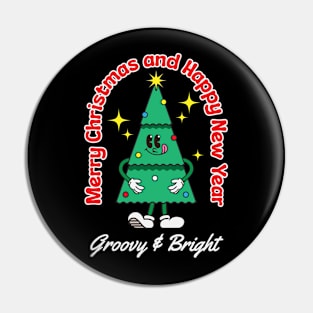 Retro vintage christmas tree Pin