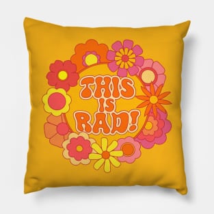 Summer of Rad 2022 Flower Power Logo Pillow