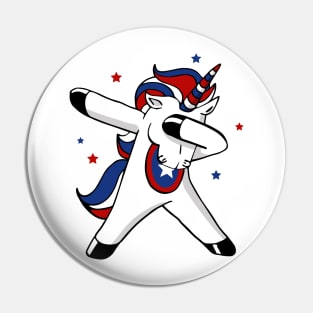 USA Dabbing Unicorn Pin