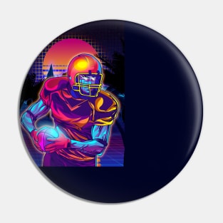 American Football Player Vaporwave 80s Pin