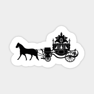 Silhouette of the coach for the coronation of Charles X Magnet