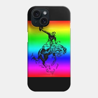 Western Era - Cowboy on Horseback 6 Phone Case