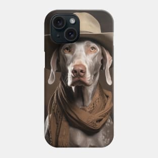 Cowboy Dog - Weimaraner Phone Case