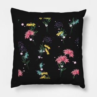 Rainbow Flowers Pillow