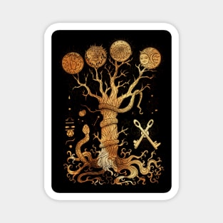 Tree Of Mysticism (Version 2). Mystic and Occult Design. Magnet