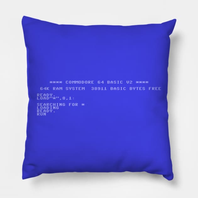 Commodore 64 - C64 - Boot Screen - Version 2 Pillow by RetroFitted