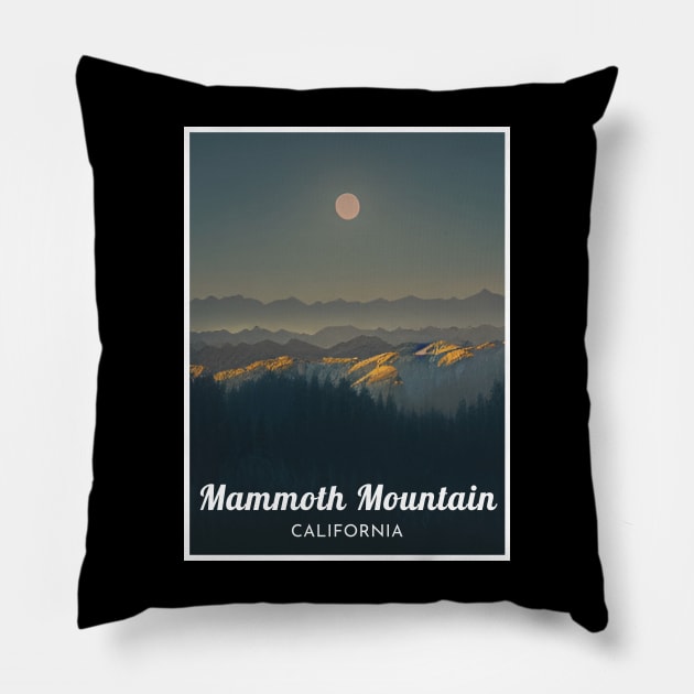 Mammoth Mountain California United States Ski Pillow by UbunTo